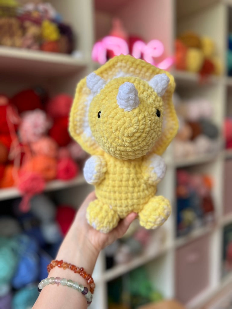 Yellow triceratops
